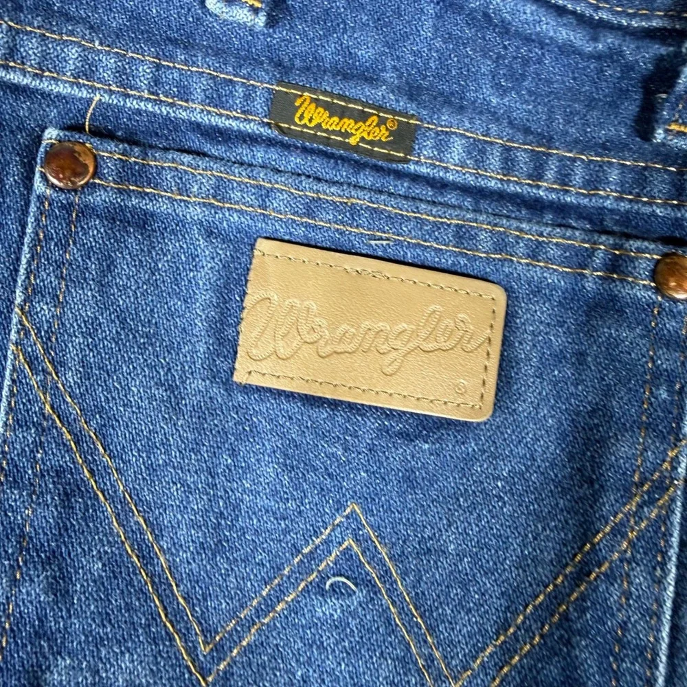Wrangler 936PWD Cowboy Cut Slim Fit Blue Jeans Mens 36x29 Made In Nicaragua